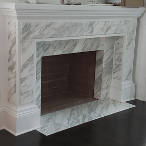 Calacata Marble Fireplace Bedford Hills, NY
