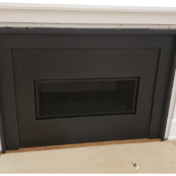 Absolute Black Granite <br> Location: Darien, CT <br> Project: Fireplace