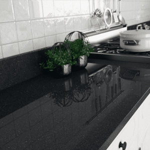 black granite countertops