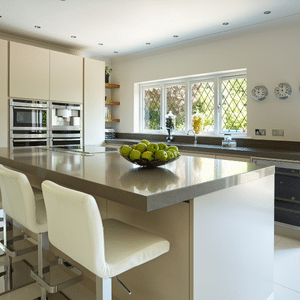 contrasting kitchen island