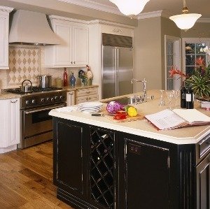 white marble french kitchen