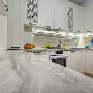 Pantry Cabinet Sitting on Countertop - Transitional - Kitchen