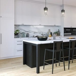 Kitchen Island with Granite Countertop