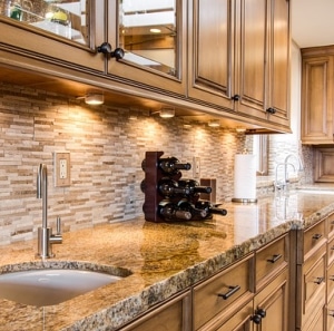 Granite kitchen countertop