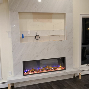 Calacata Apuano Marble Location: Stamford, CT Project: Fireplace