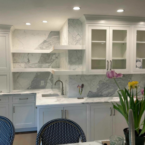 Statuario marble Location: New Canaan CT Project: Kitchen