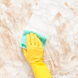 how to remove countertop rust stains